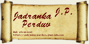 Jadranka Perduv vizit kartica